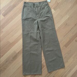 Good American Wide Leg Baggy Postal Khakis Pants Trousers Chino Skater NWT 6/28